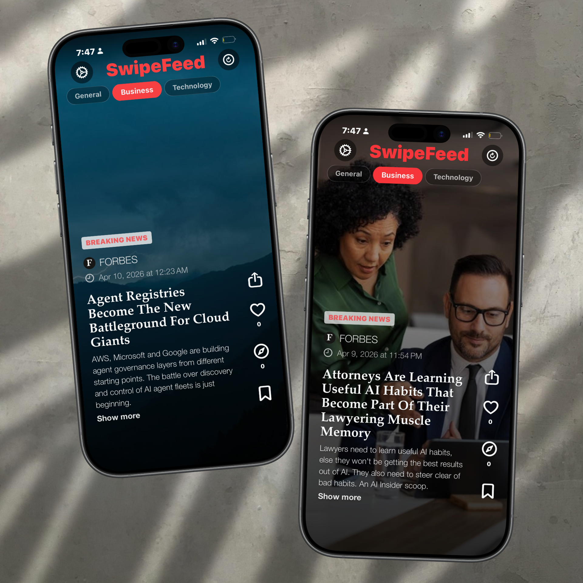 SwipeFeed preview